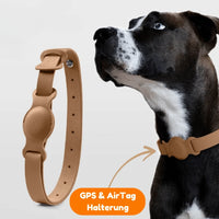 Collier en cuir SafeTrack – avec compartiment AirTag