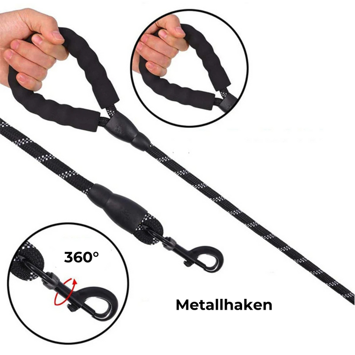 Emmalove - Laisse réfléchissante GlowLeash pour chien